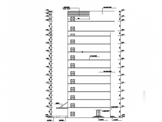 [河北]13层现代风格县级人民医院建筑设计施工图cad施工图下载【ID:165608184】