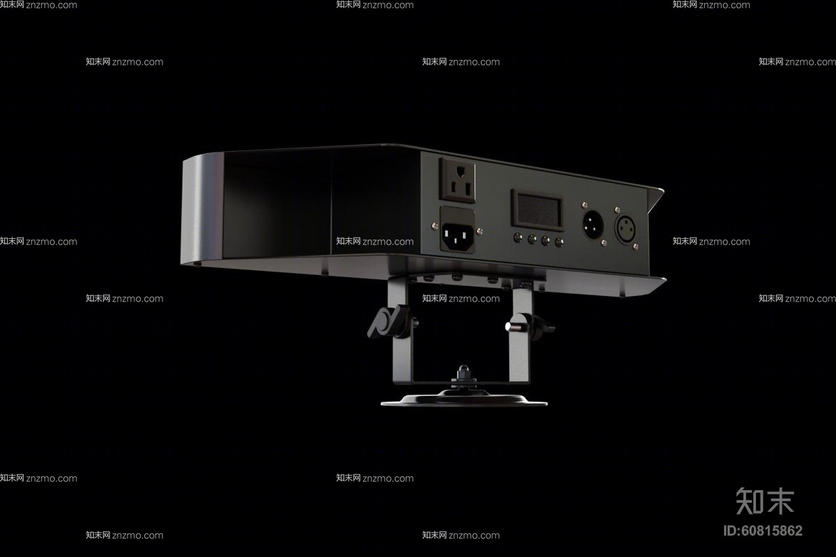 现代黑色金属筒灯射灯3D模型下载【ID:60815862】