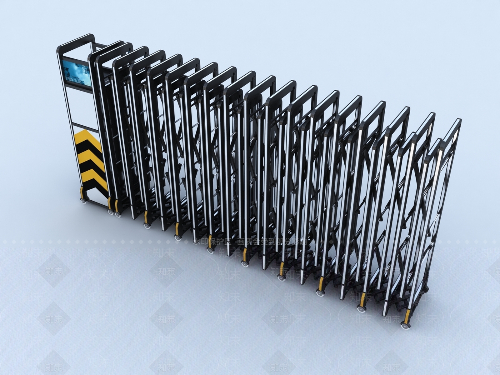现代电动安检门3D模型下载【ID:334644509】