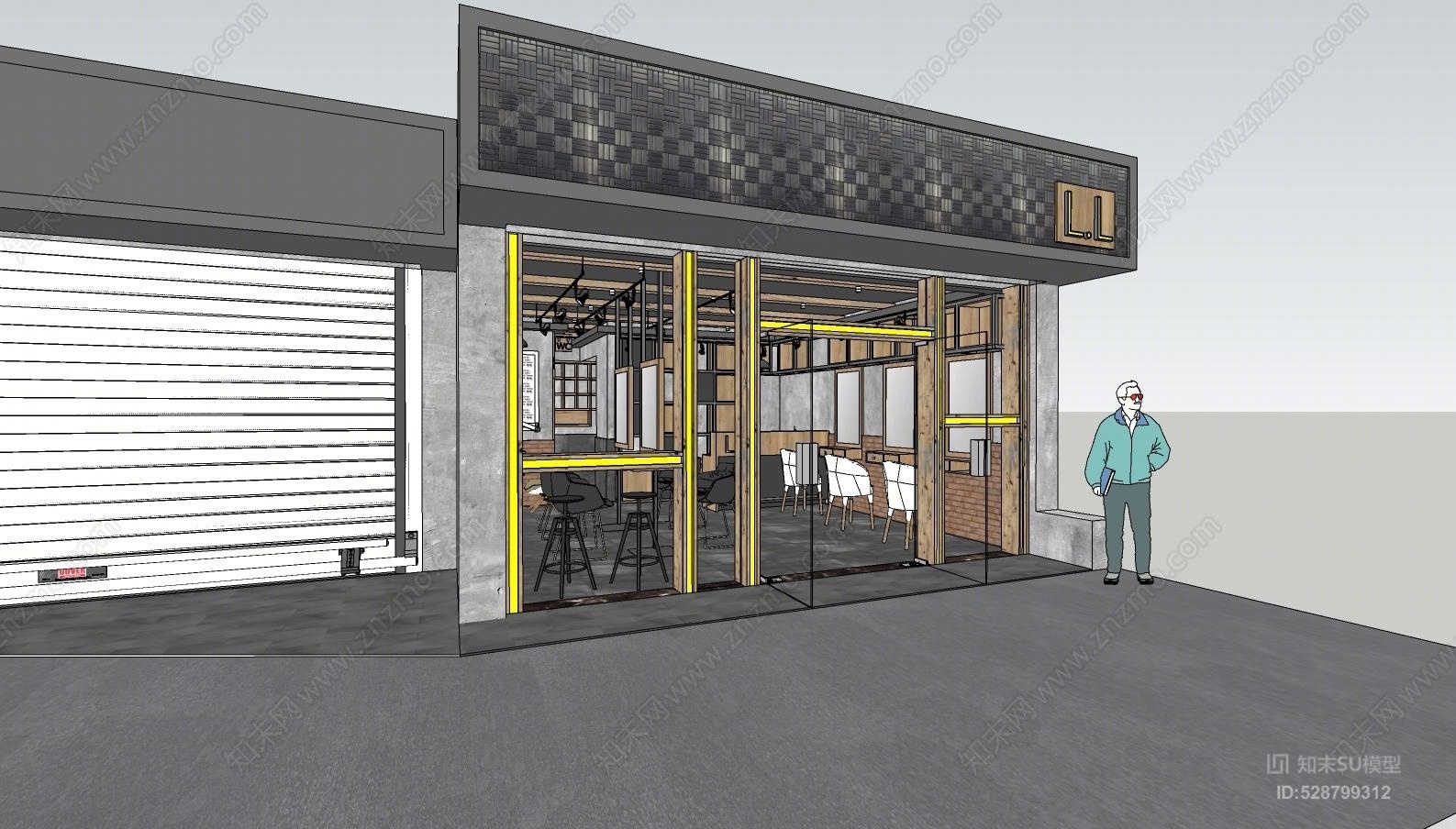 现代理发店SU模型下载【ID:528799312】