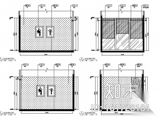 [惠州]中式风格花园小区售楼处室内装修图（含效果）cad施工图下载【ID:161728181】