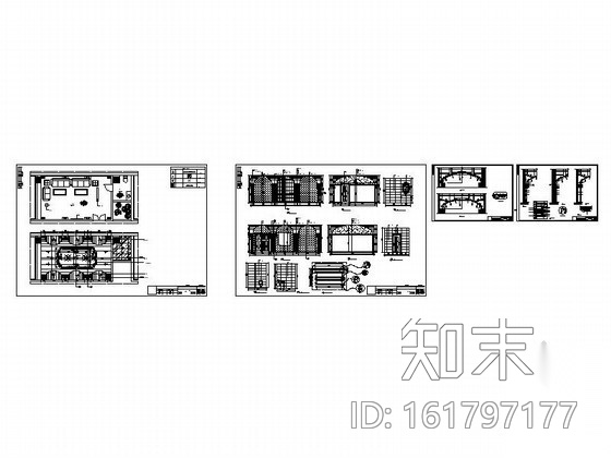 酒吧时尚包房装修图cad施工图下载【ID:161797177】