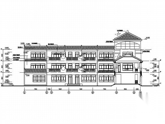 [江苏]某科学院三层九班幼儿园建筑施工图cad施工图下载【ID:166430193】