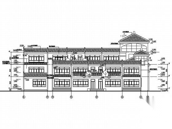 [江苏]某科学院三层九班幼儿园建筑施工图cad施工图下载【ID:166430193】