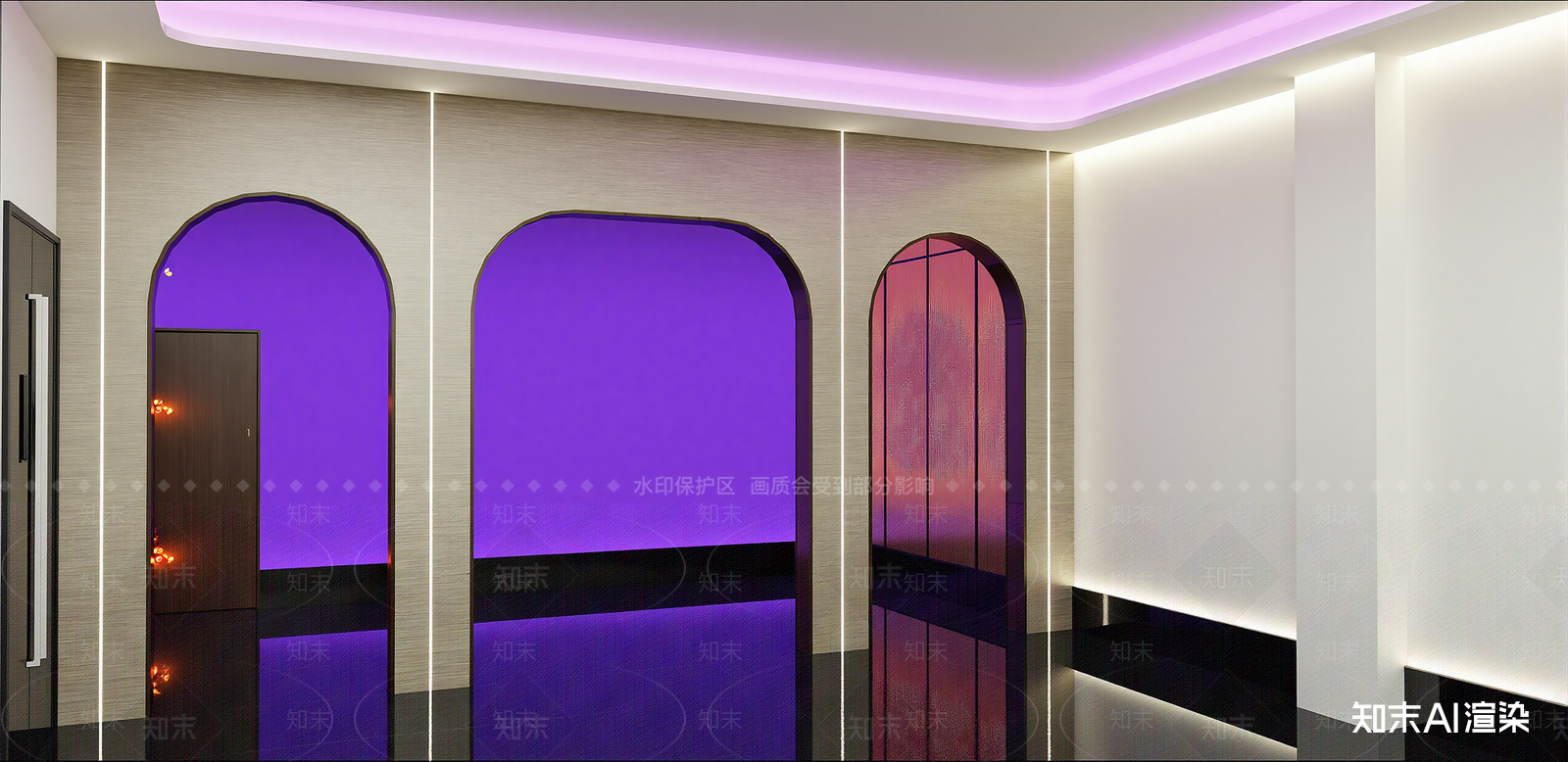 现代酒店走廊SU模型下载【ID:1215925822】