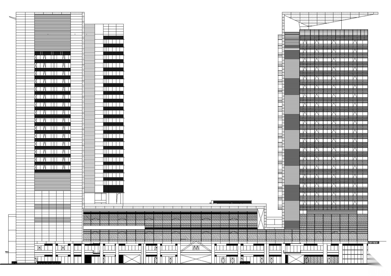 深圳知名超高层框架结构酒店建筑项目施工图cad施工图下载【ID:160731168】