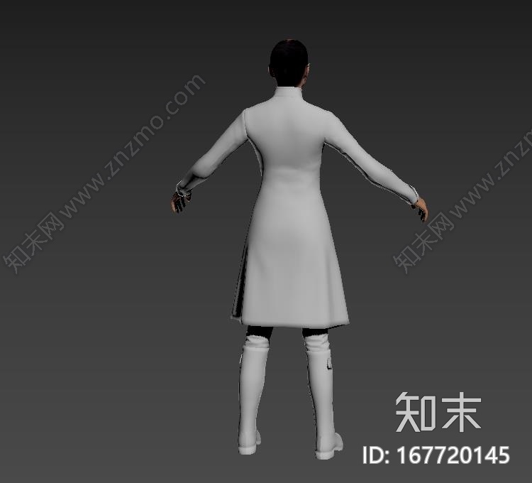 次世代白衣女子CG模型下载【ID:167720145】