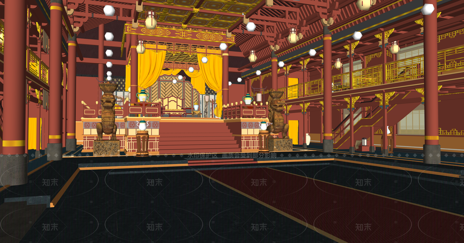 中式博物馆SU模型下载【ID:1215934744】