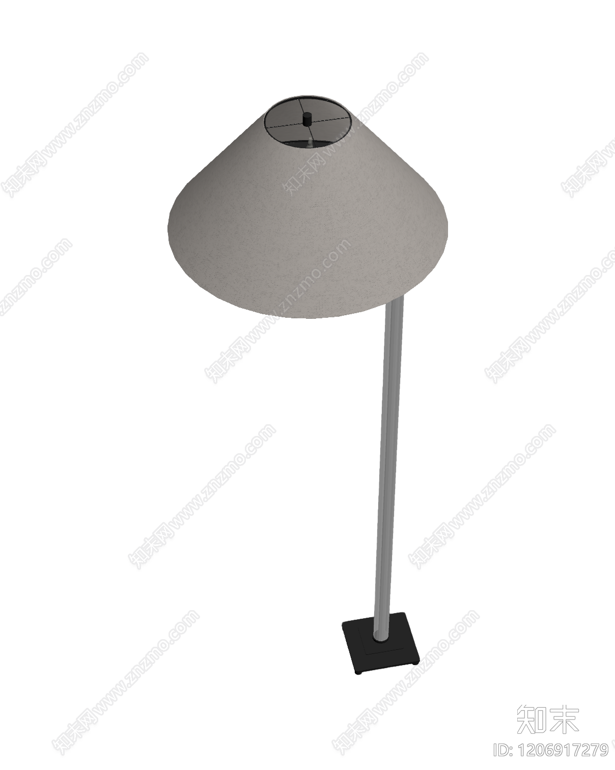 落地灯带灯罩3D模型下载【ID:1206917279】