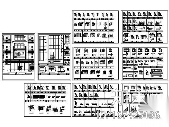 千种门窗大样图cad施工图下载【ID:167425136】