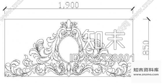 图块/节点花饰浮雕cad施工图下载【ID:832328801】