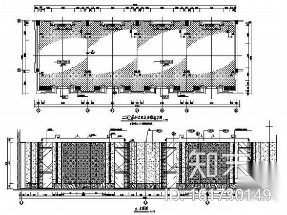 会议中心2号会议室装修图cad施工图下载【ID:161730149】