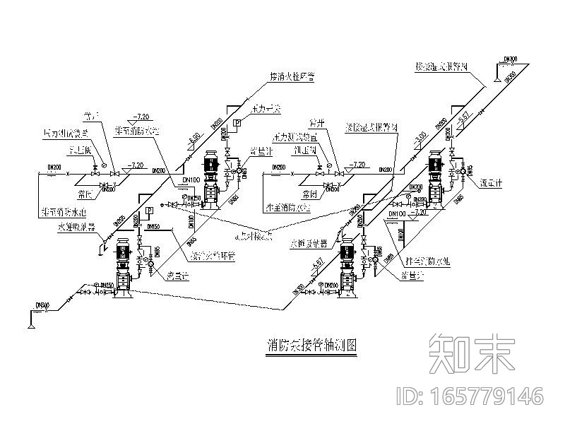 给水泵房大样图CADcad施工图下载【ID:165779146】