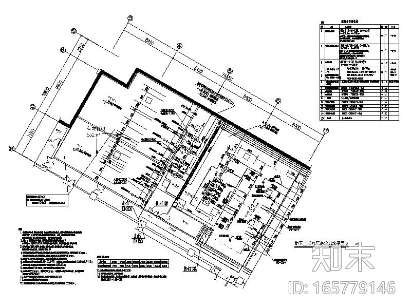 给水泵房大样图CADcad施工图下载【ID:165779146】