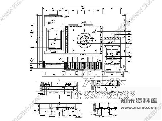 图块/节点办公空间吊顶详图cad施工图下载【ID:832259792】