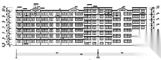 某六层住宅楼建筑施工图cad施工图下载【ID:149573155】