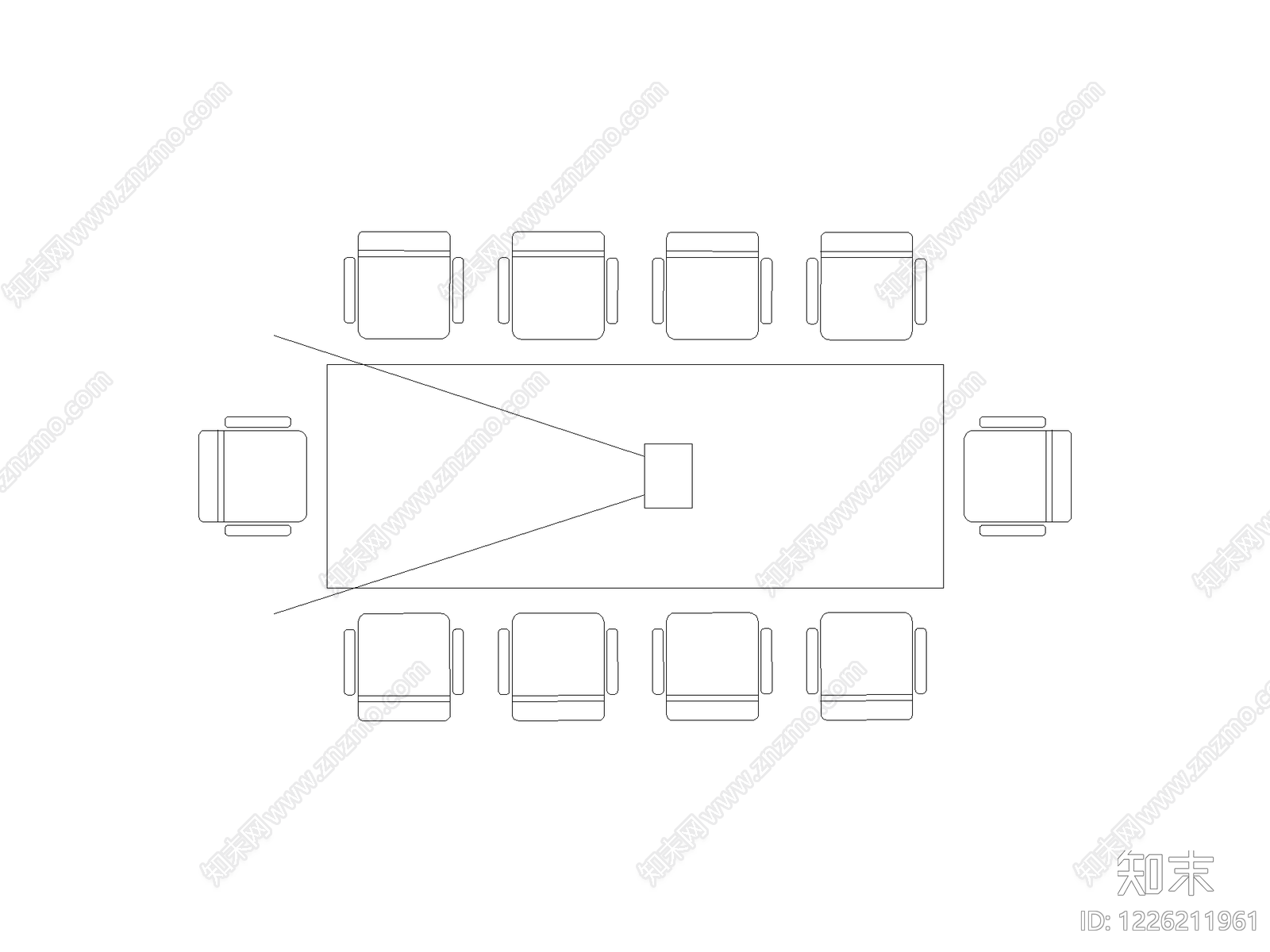 桌椅cad施工图下载【ID:1226211961】