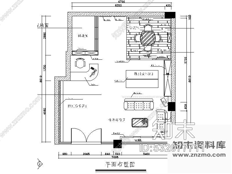 施工图湖南某墙纸店面装修图含效果施工图下载【ID:532077711】