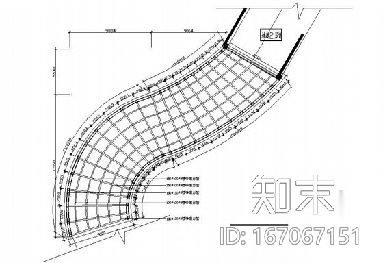 车库玻璃雨棚结构cad施工图下载【ID:167067151】