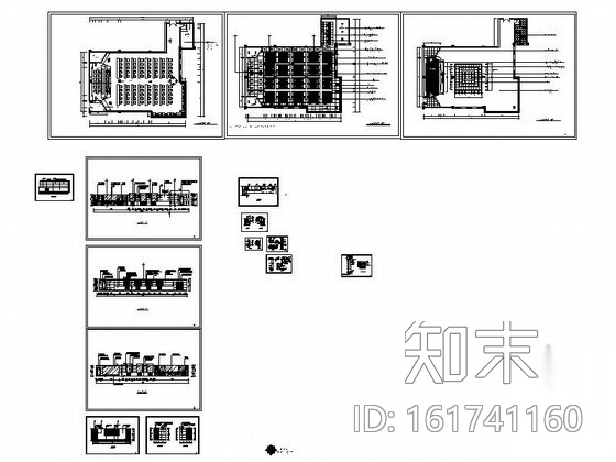 现代多功能厅室内装修施工图施工图下载【ID:161741160】