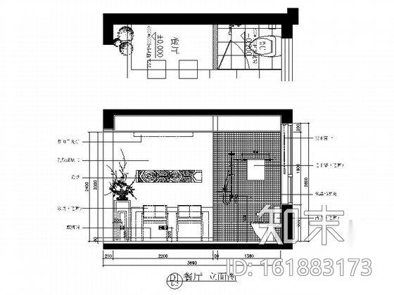 [江西]亚太银奖现代两居室施工图（含实景）cad施工图下载【ID:161883173】