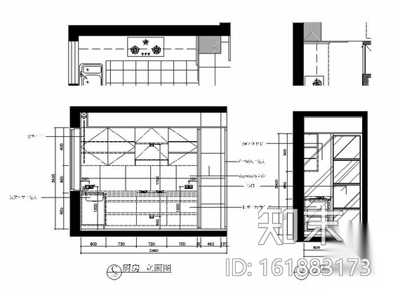 [江西]亚太银奖现代两居室施工图（含实景）cad施工图下载【ID:161883173】