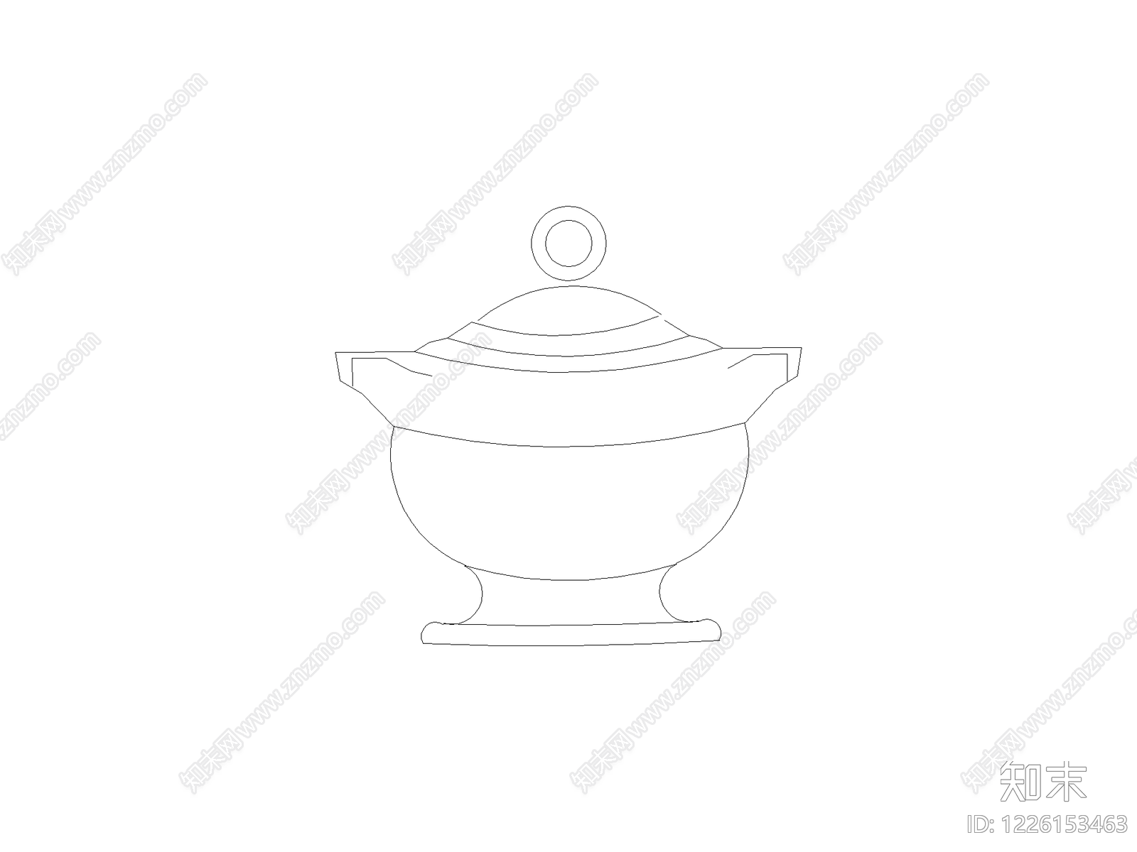 摆件cad施工图下载【ID:1226153463】