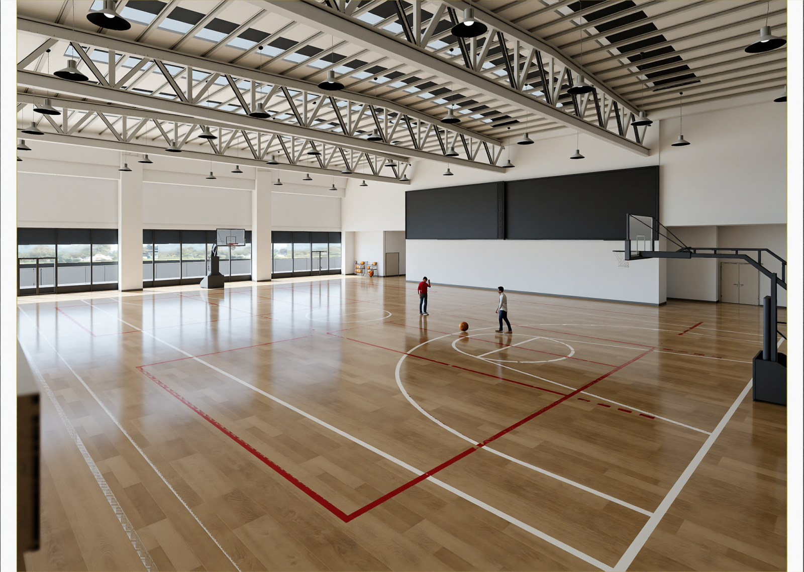 现代篮球场3D模型下载【ID:1214722144】