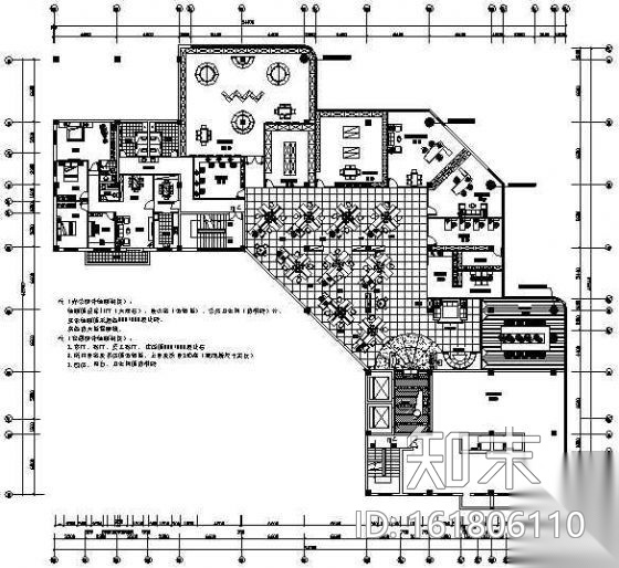 某公司办公室设计装修图cad施工图下载【ID:161806110】