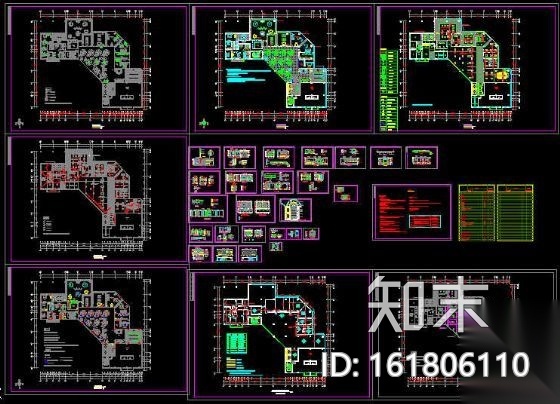 某公司办公室设计装修图cad施工图下载【ID:161806110】