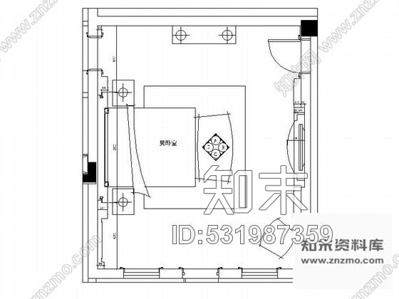 施工图超级豪华别墅卧室室内设计装修图含效果施工图下载【ID:531987359】