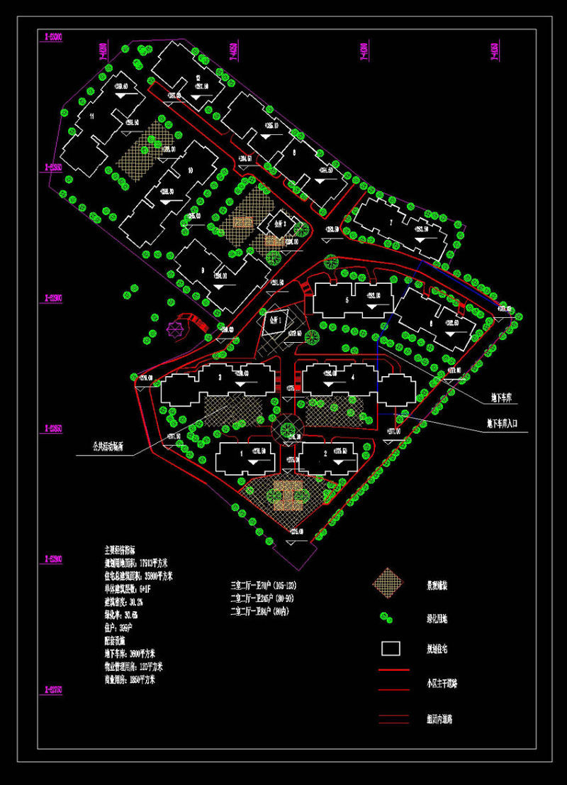 某小区规划图纸cad图稿cad施工图下载【ID:149732120】