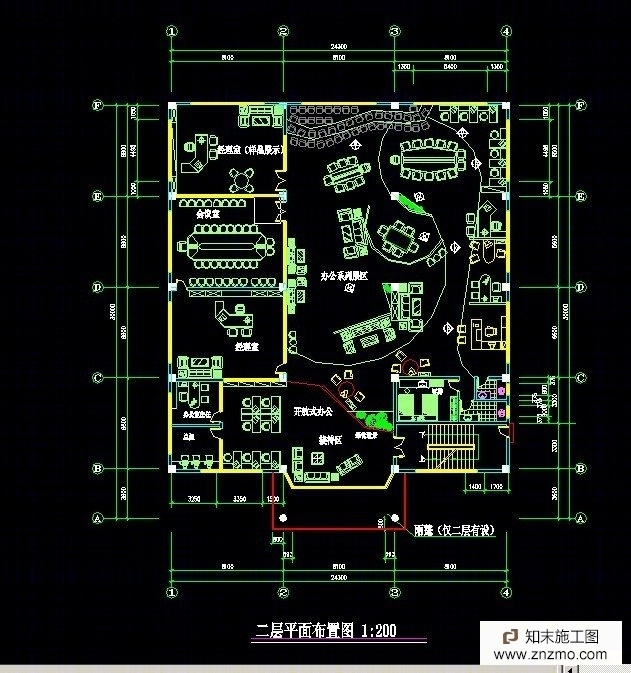 展示厅装修设计图cad施工图下载【ID:76949667】