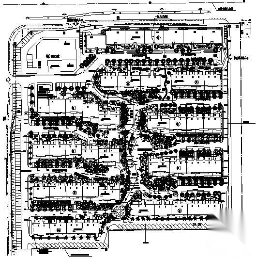 某住宅小区环境景观绿化设计平面图施工图下载【ID:161108119】