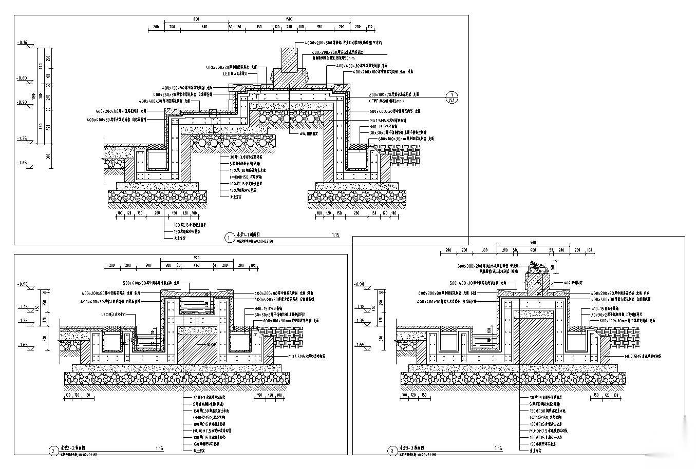 [安徽]简约中式私家豪宅中式庭院景观设计全套施工图施工图下载【ID:160920114】