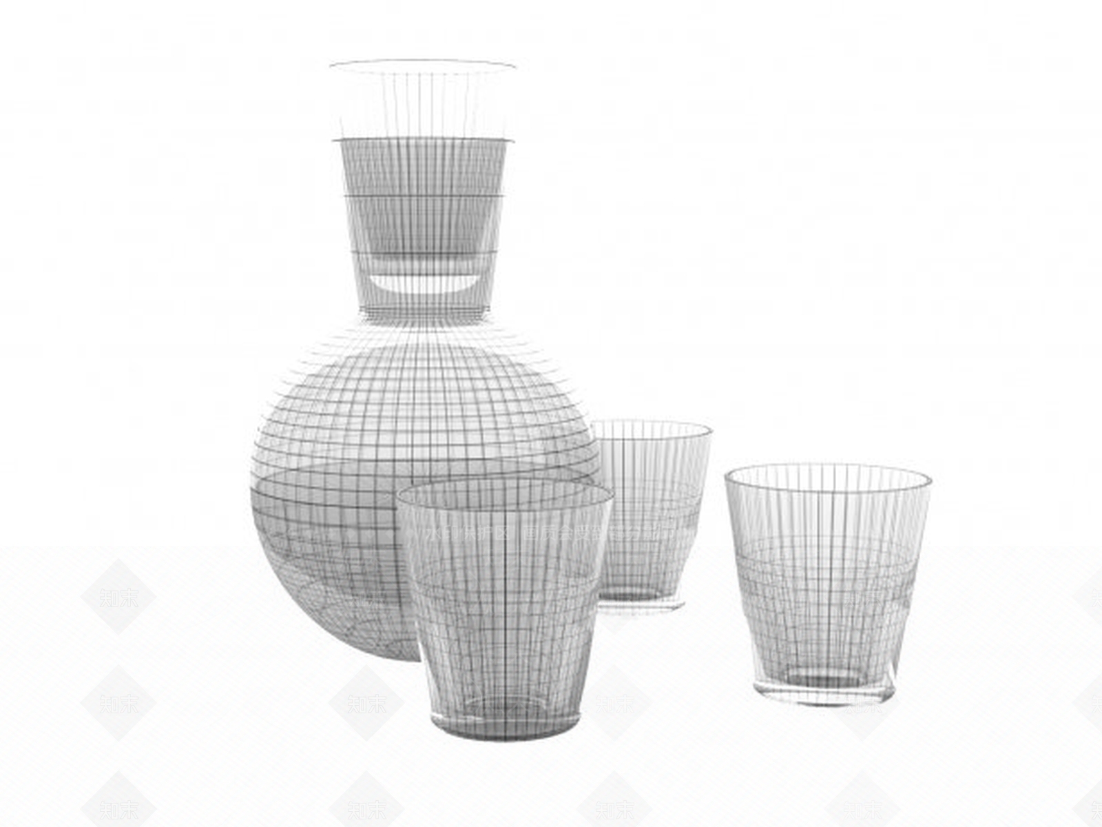 玻璃瓶组合3D模型下载【ID:178809158】