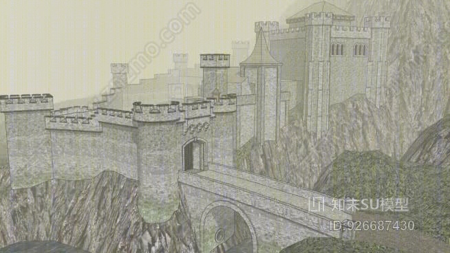 黑面纱门SU模型下载【ID:926687430】