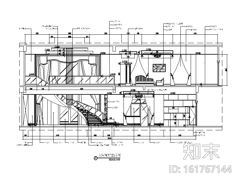 某公寓式办公楼设计CAD施工图cad施工图下载【ID:161767144】