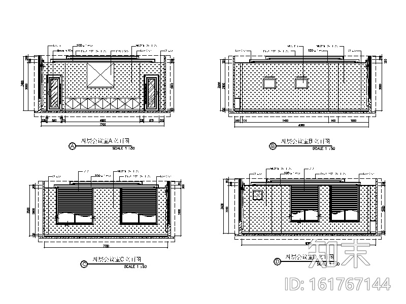 某公寓式办公楼设计CAD施工图cad施工图下载【ID:161767144】
