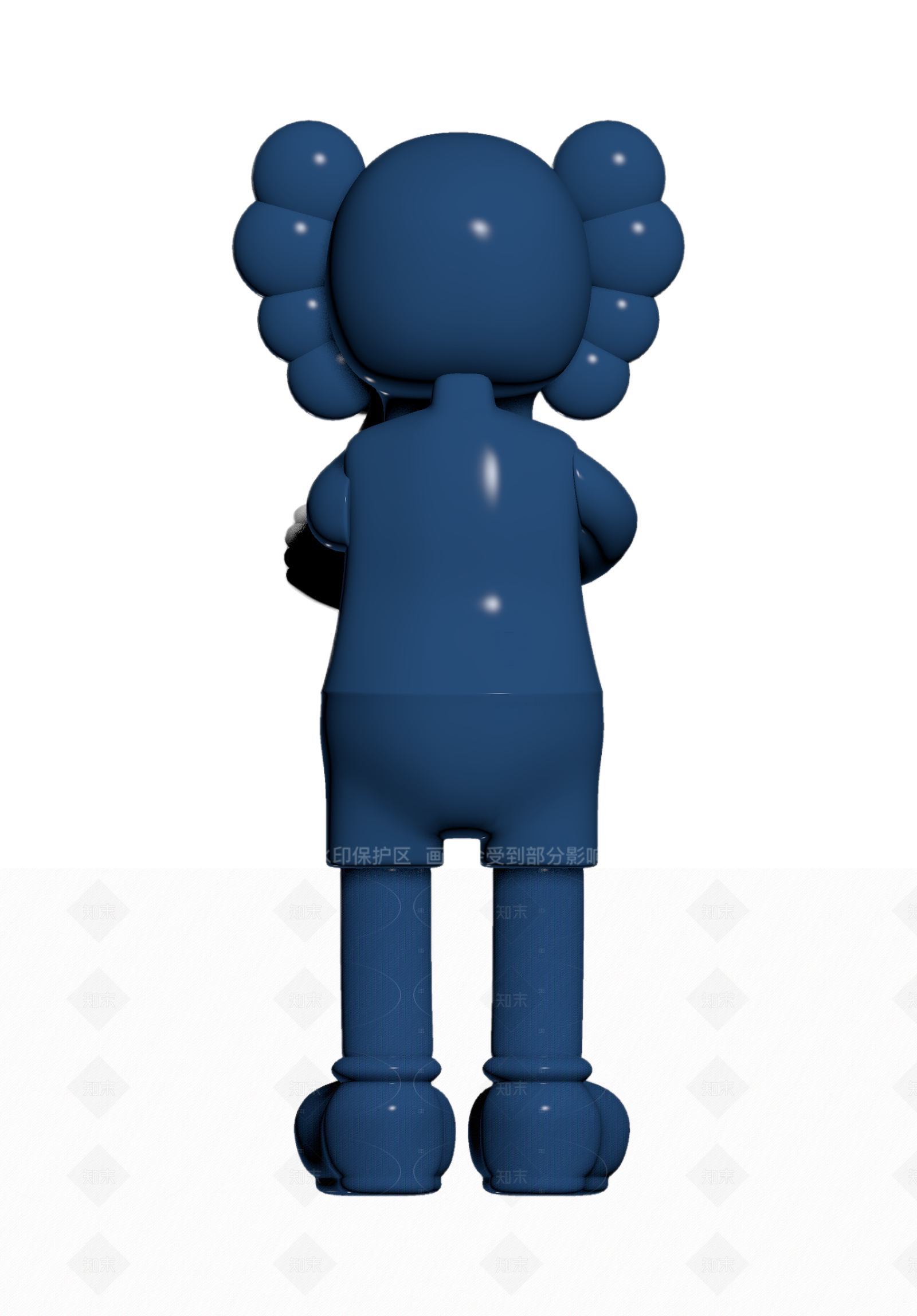 蓝色卡通人物雕塑3D模型下载【ID:1205546687】