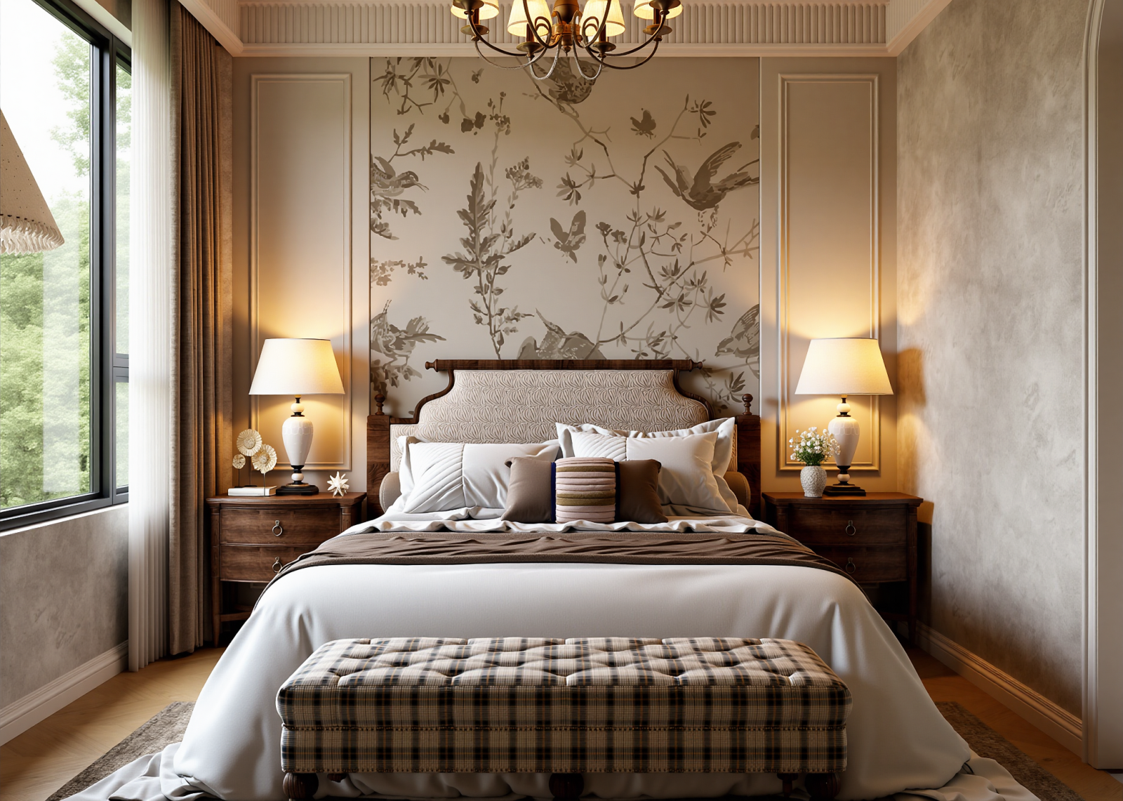 美式民宿客房3D模型下载【ID:1215029939】