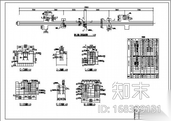 广东某35米跨龙门吊轨道工程结构图cad施工图下载【ID:168339131】