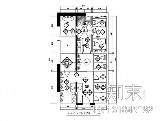 [郑州]某时尚会所公共卫生间装修图cad施工图下载【ID:161845192】