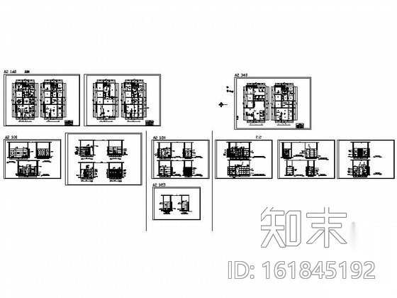 [郑州]某时尚会所公共卫生间装修图cad施工图下载【ID:161845192】