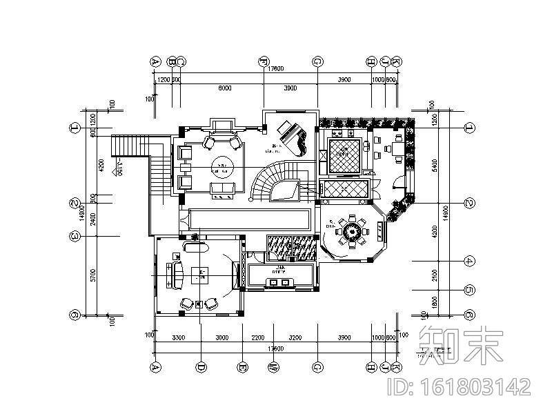 全套居住主题别墅CAD设计施工图（含效果图）cad施工图下载【ID:161803142】