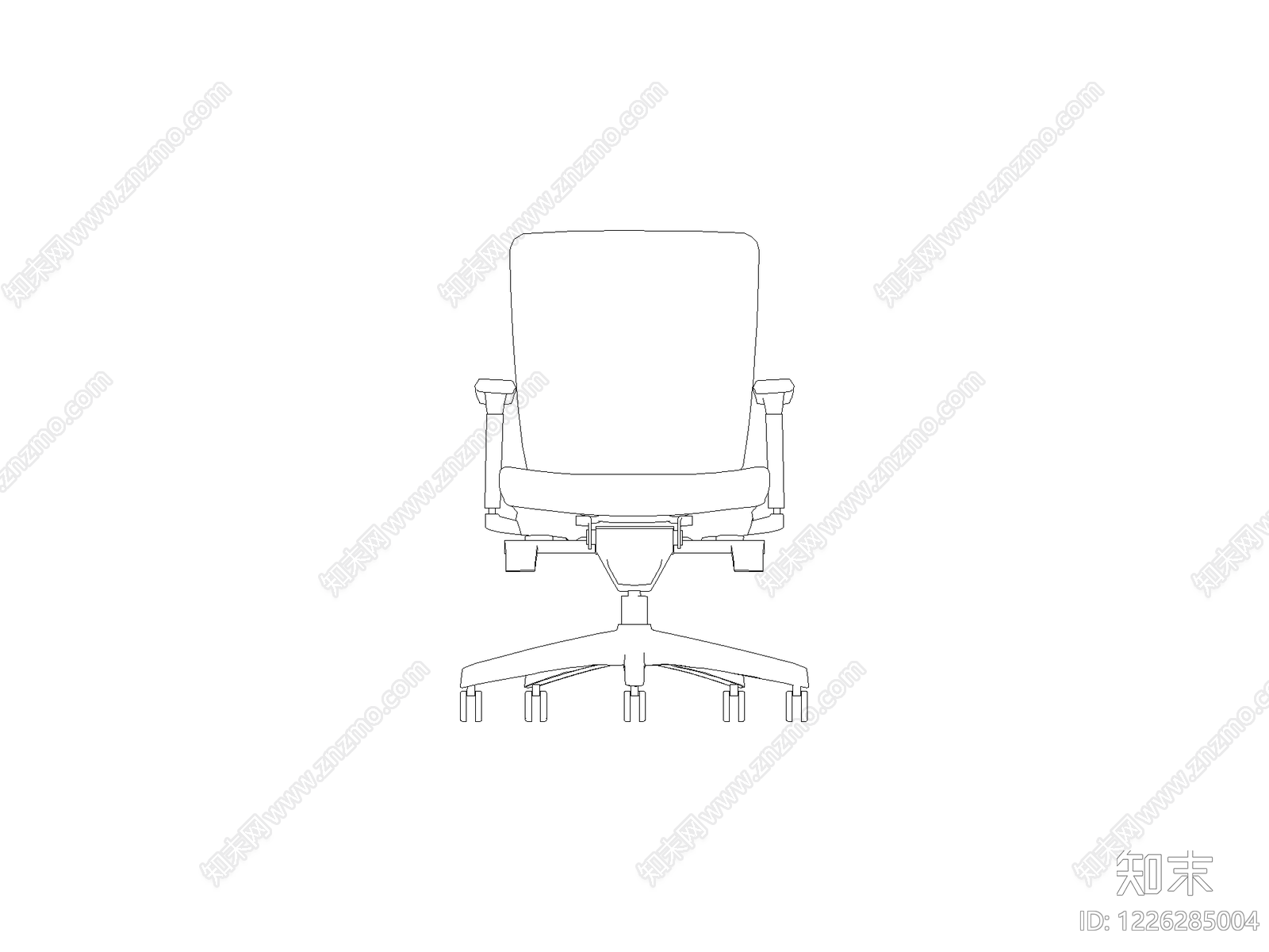 现代椅子CAD图纸