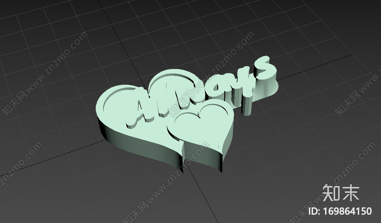 爱心字母-always3d打印模型下载【ID:169864150】