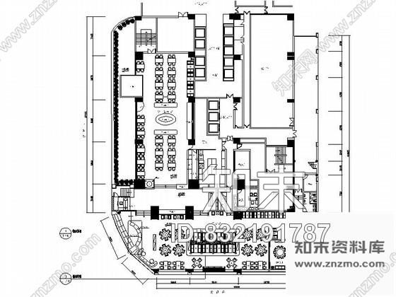 图块/节点深圳某商务酒店餐厅平面图cad施工图下载【ID:832191787】