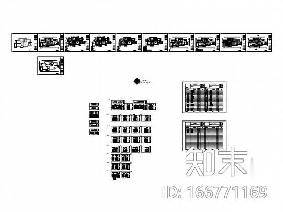 [泰州]紧凑三居室室内装修图cad施工图下载【ID:166771169】