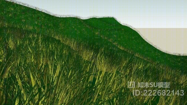 长满草的小山SU模型下载【ID:222682143】